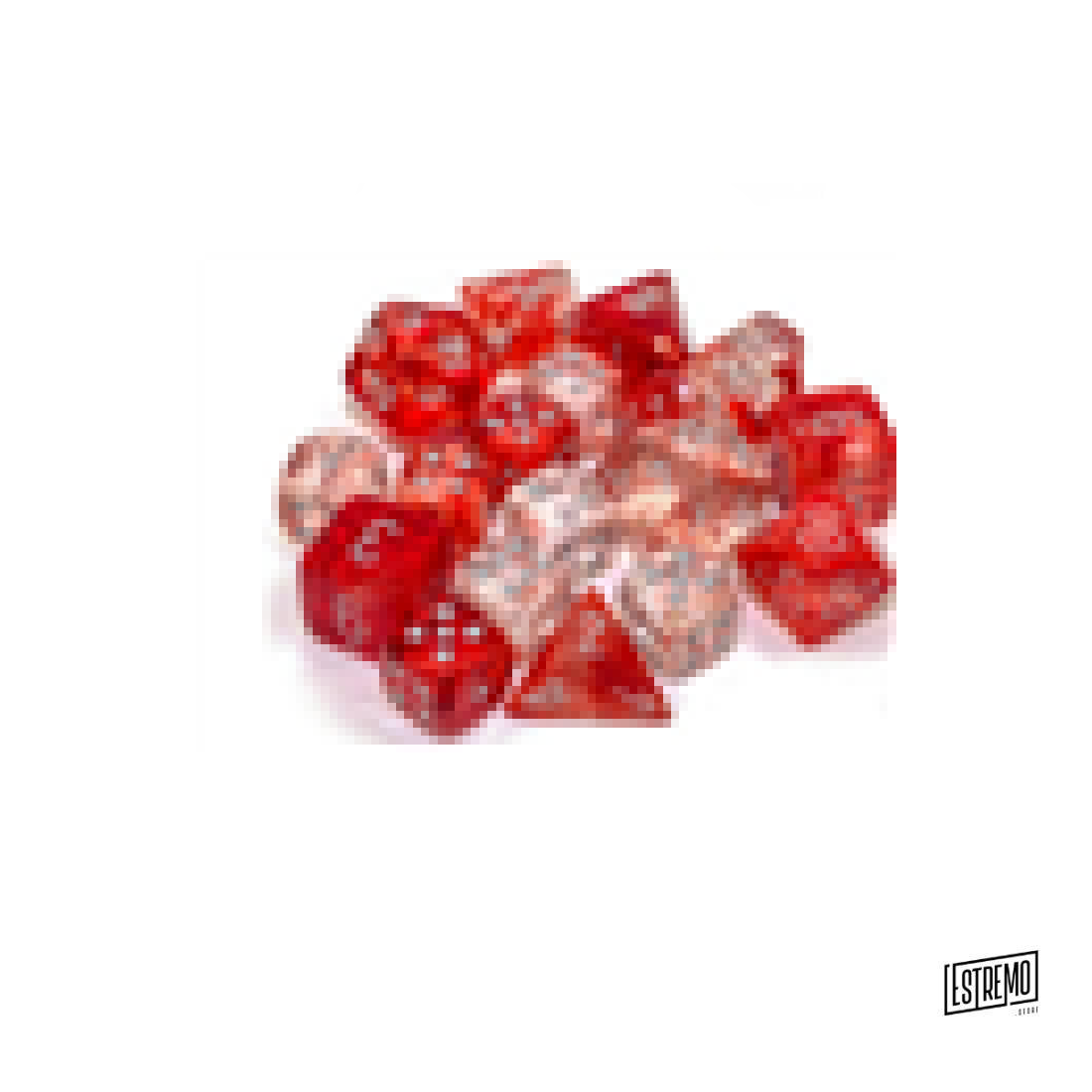 Copia del CHESSEX 16MM D6 WITH PIPS DICE BLOCKS (12 DICE) - FESTIVE SUNBURST W/RED