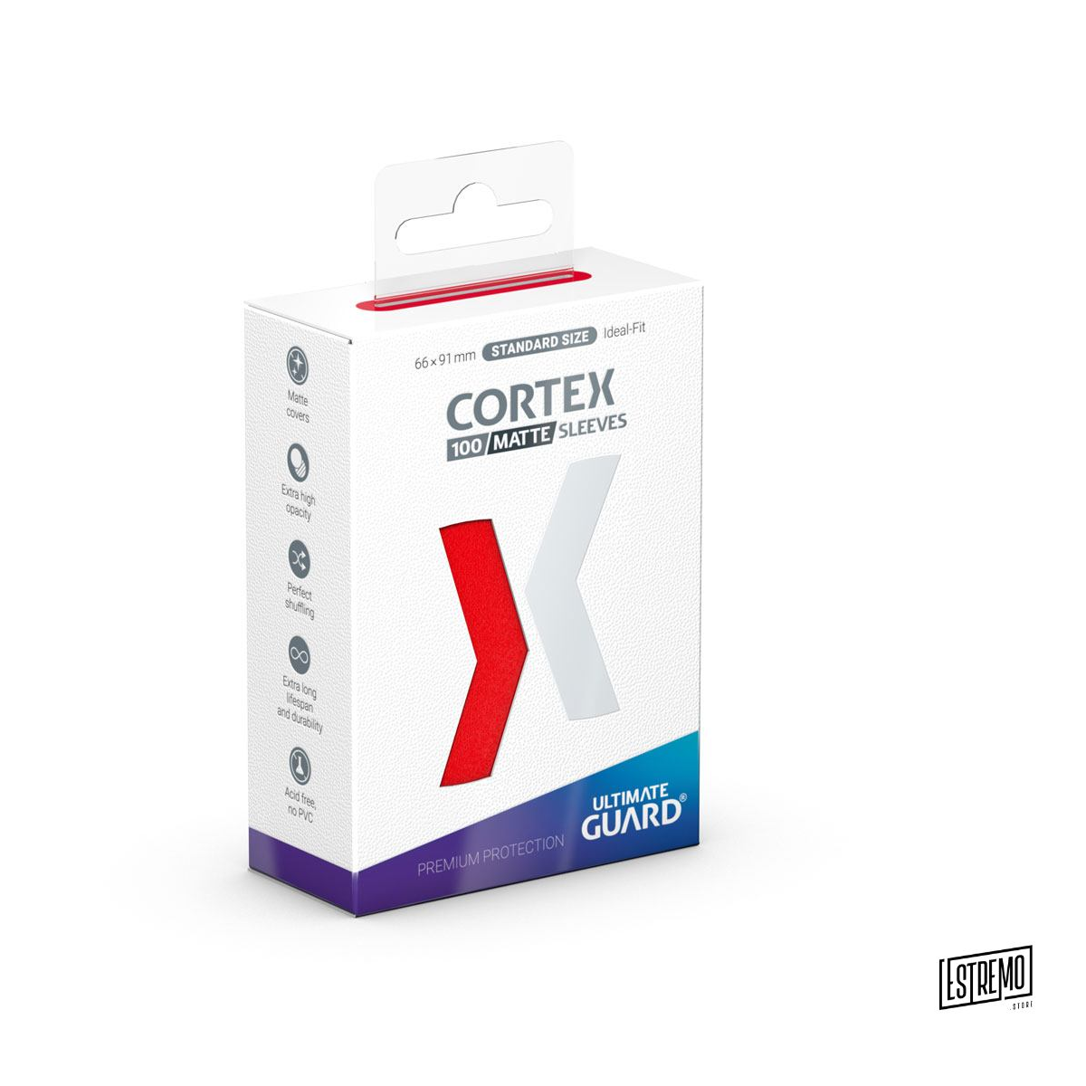 Ultimate Guard Cortex Sleeves Standard Size Matte Red (100)