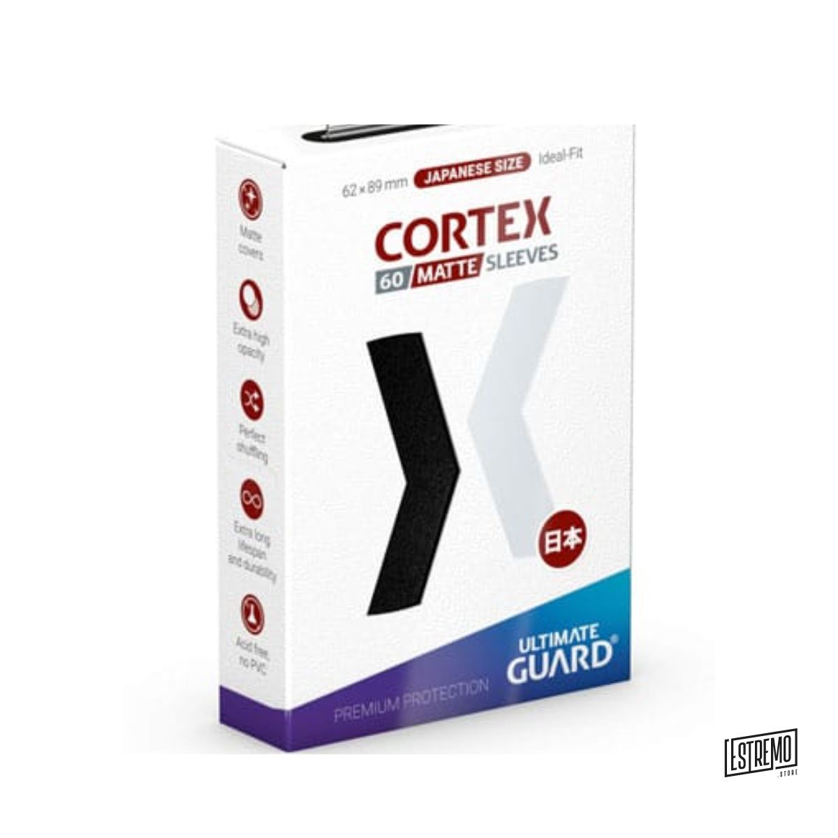Ultimate Guard Cortex Sleeves Japanese Size Matte Black (60)