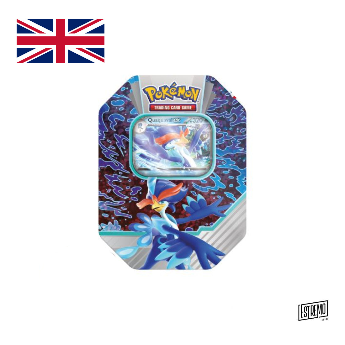 Pokémon - Box Metallici Fall Ex Paldea Partners Meowscarasda/Skeledirge/Quaquaval 6 Tin Inglese