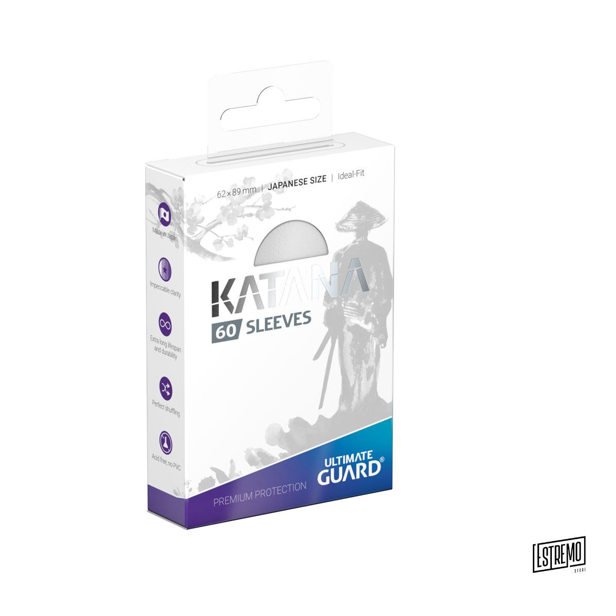 Ultimate Guard Katana Sleeves Japanese Size White (60)