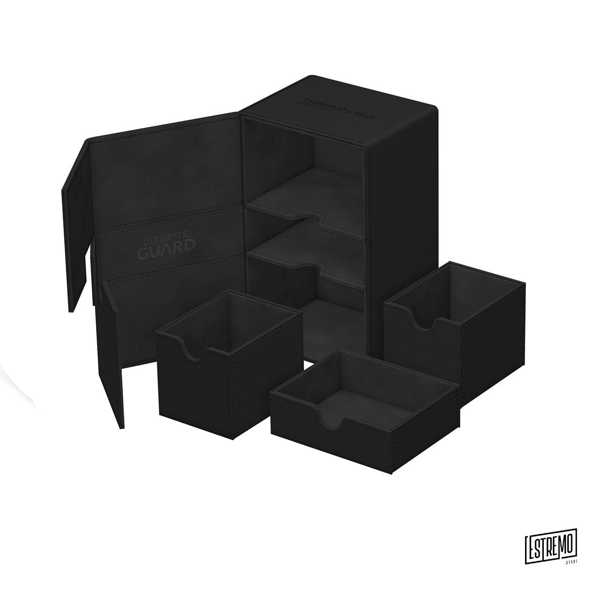Ultimate Guard Twin Flip`n`Tray 160+ XenoSkin Monocolor Black