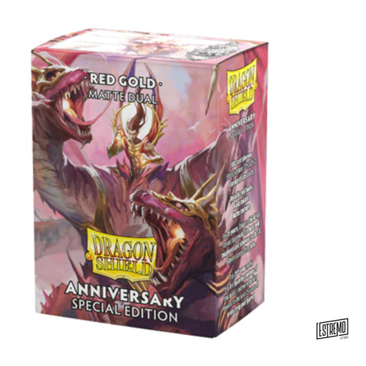 Dragon Shield Standard Matte Dual Sleeves Special Edition - Red/Gold (100 Sleeves)